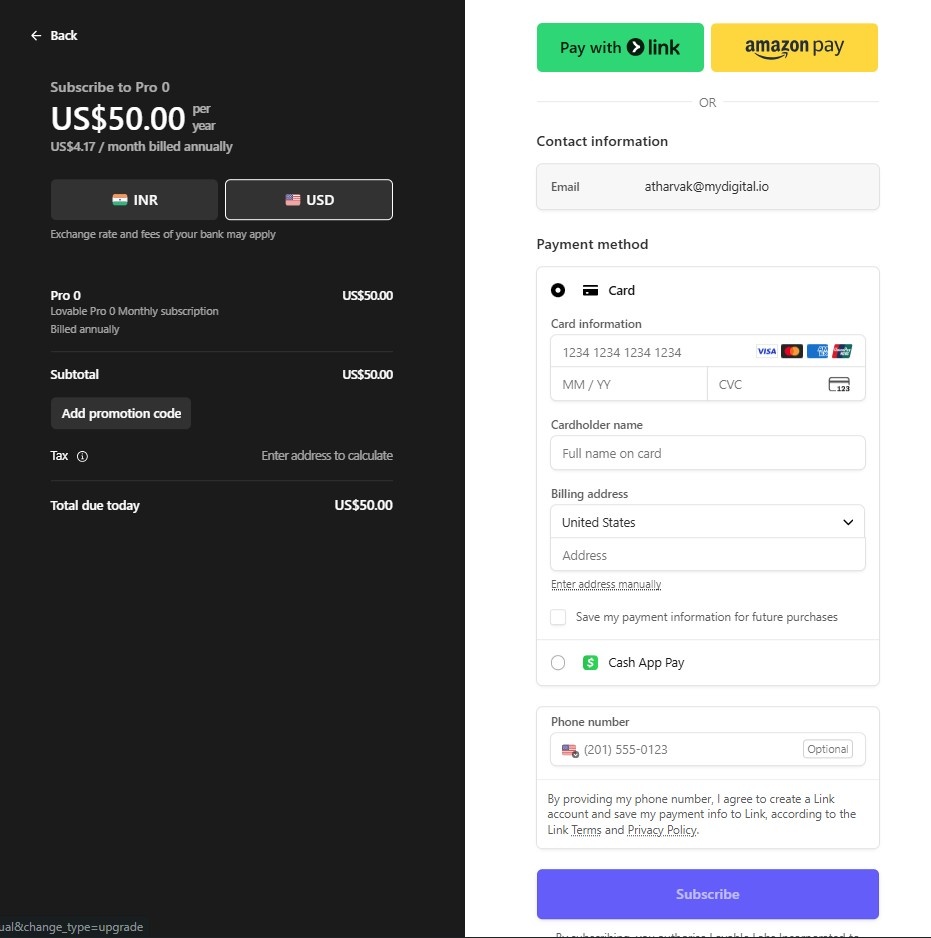 Choose your payment method