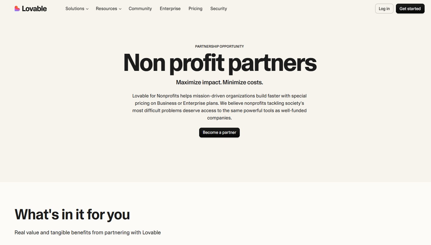 Lovable Nonprofit / NGO Discount